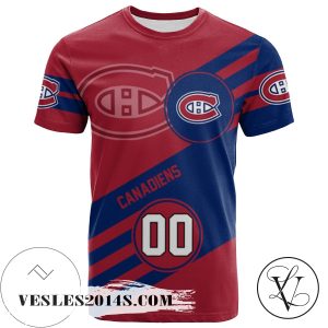 Montreal Canadiens All Over Print T-shirt Sport Style Logo   – NHL