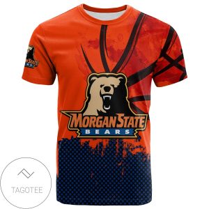 Morgan State Bears All Over Print T-shirt Men’s Basketball Net Grunge Pattern – NCAA