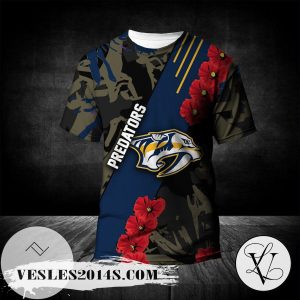 Nashville Predators All Over Print T-shirt Sport Style Keep Go on – NHL