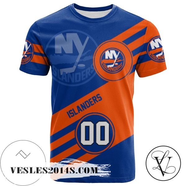 New York Islanders All Over Print T-shirt Sport Style Logo   – NHL