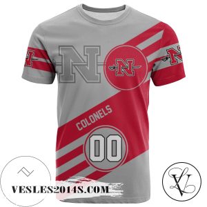 Nicholls Colonels All Over Print T-shirt Sport Style Logo   – NCAA