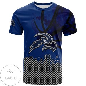 North Florida Ospreys All Over Print T-shirt Men’s Basketball Net Grunge Pattern – NCAA