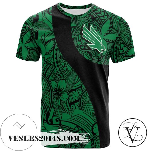 North Texas Mean Green All Over Print T-shirt Polynesian   – NCAA