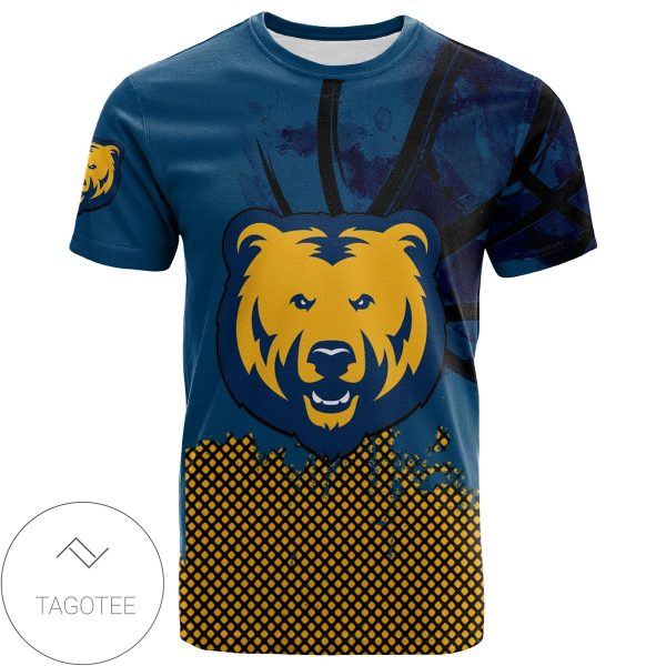 Northern Colorado Bears All Over Print T-shirt Men’s Basketball Net Grunge Pattern – NCAA