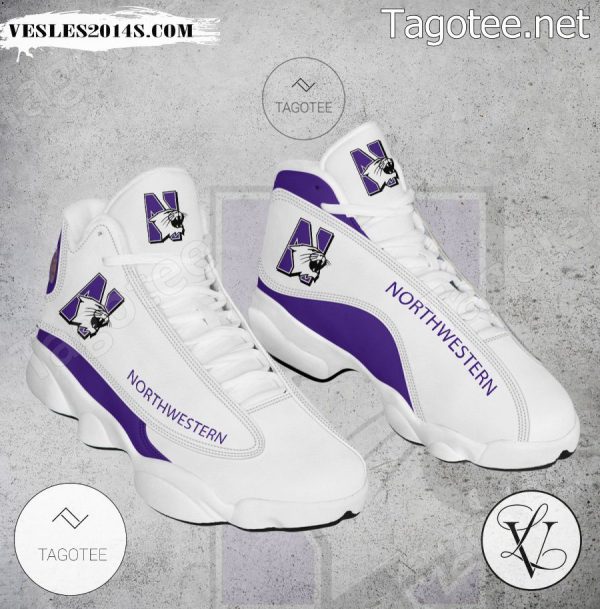 Northwestern NCAA Logo Air Jordan 13 Shoes