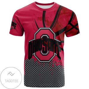 Ohio State Buckeyes All Over Print T-shirt Men’s Basketball Net Grunge Pattern – NCAA