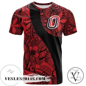 Omaha Mavericks All Over Print T-shirt Polynesian   – NCAA