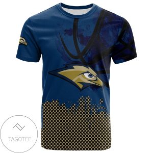 Oral Roberts Golden Eagles All Over Print T-shirt Men’s Basketball Net Grunge Pattern – NCAA