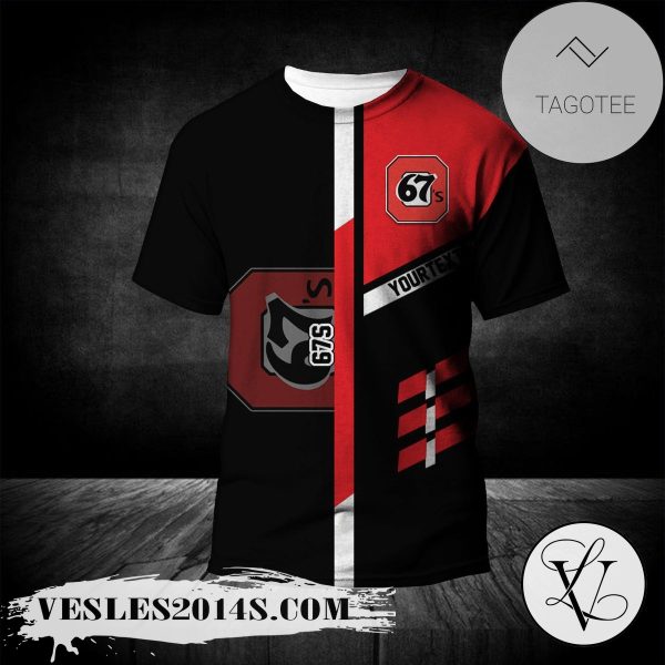 Ottawa 67s T-Shirt Personalized Custom Text  – CA HOCKEY