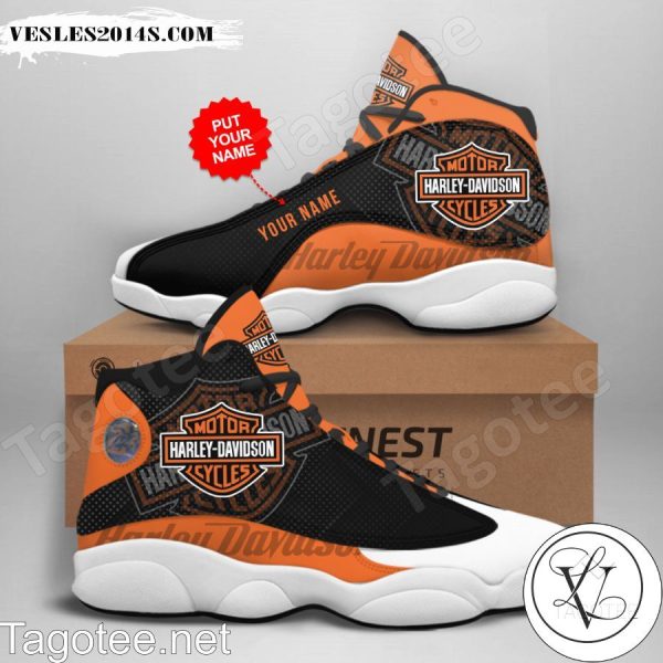 Personalized Harley Davidson Motorcycles Air Jordan 13 Shoes