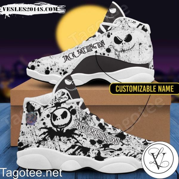 Personalized Jack Skellington And Sally Couple Air Jordan 13 Shoes