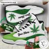 Personalized Weed White Green Air Jordan 13 Shoes