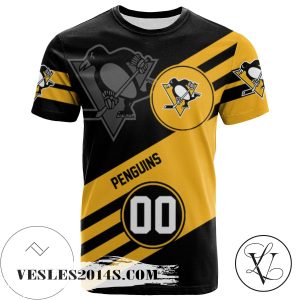 Pittsburgh Penguins All Over Print T-shirt Sport Style Logo   – NHL