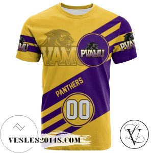 Prairie View A&M Panthers All Over Print T-shirt Sport Style Logo   – NCAA