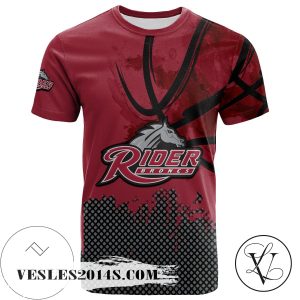 Rider Broncs All Over Print T-shirt Men’s Basketball Net Grunge Pattern – NCAA