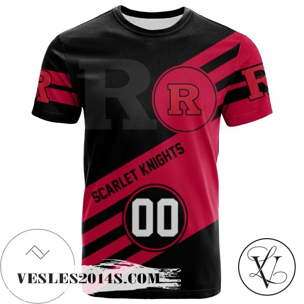 Rutgers Scarlet Knights All Over Print T-shirt Sport Style Logo   – NCAA