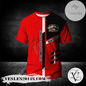 SIU Edwardsville Cougars Personalized Custom Text All Over Print T-shirt  – NCAA