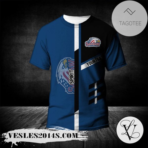 Saginaw Spirit T-Shirt Personalized Custom Text  – CA HOCKEY