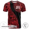 Saint Francis Red Flash All Over Print T-shirt Polynesian   – NCAA