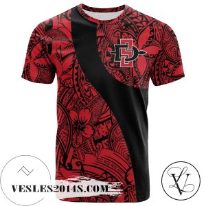 San Diego State Aztecs All Over Print T-shirt Polynesian   – NCAA