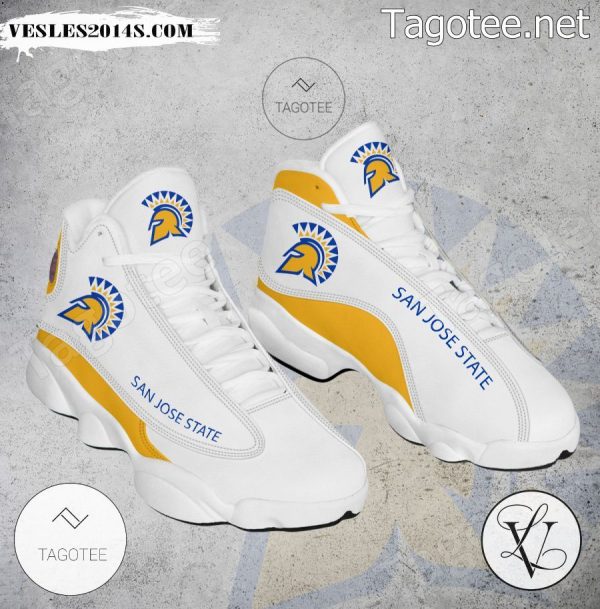 San Jose State NCAA Logo Air Jordan 13 Shoes