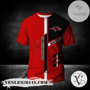 Seattle Redhawks Personalized Custom Text All Over Print T-shirt  – NCAA