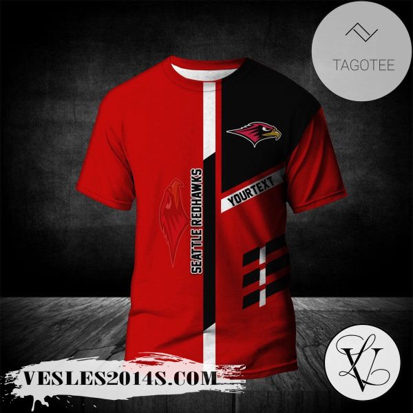 Seattle Redhawks Personalized Custom Text All Over Print T-shirt  – NCAA