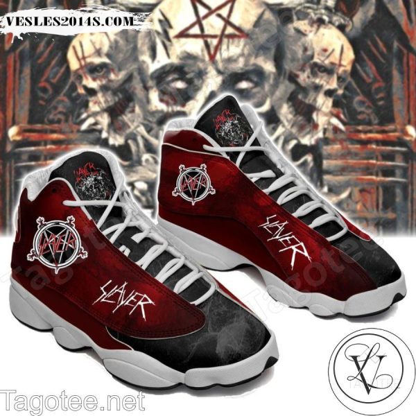 Slayer Rock Band Black Red Air Jordan 13 Shoes