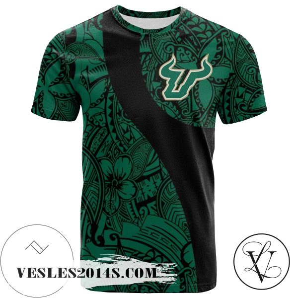 South Florida Bulls All Over Print T-shirt Polynesian   – NCAA