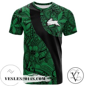 South Sydney Rabbitohs All Over Print T-shirt Polynesian   – NRL