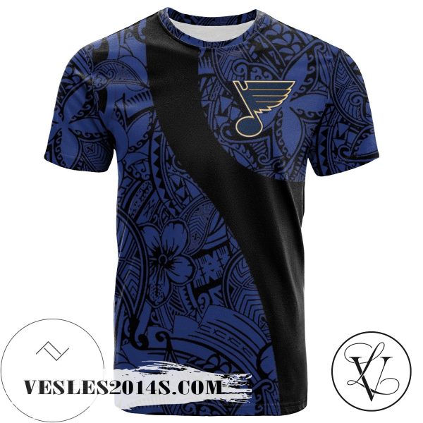 St. Louis Blues All Over Print T-shirt Polynesian   – NHL