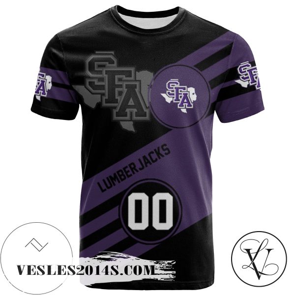 Stephen F. Austin Lumberjacks All Over Print T-shirt Sport Style Logo   – NCAA