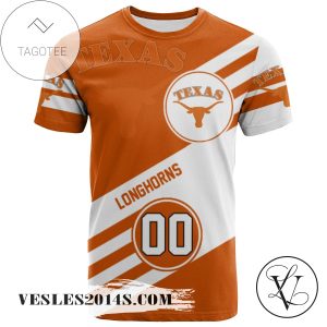 Texas Longhorns All Over Print T-shirt Sport Style Logo   – NCAA