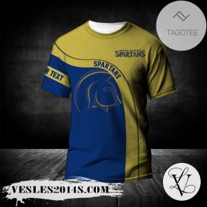 Trinity Western Spartans T-shirt Curve Personalized Custom Text  – CA CIS