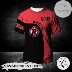 UNB Varsity Reds T-shirt Curve Personalized Custom Text  – CA CIS