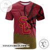 USC Trojans All Over Print T-shirt Men’s Basketball Net Grunge Pattern – NCAA