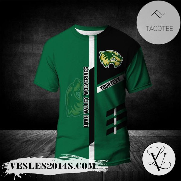 Utah Valley Wolverines Personalized Custom Text All Over Print T-shirt  – NCAA