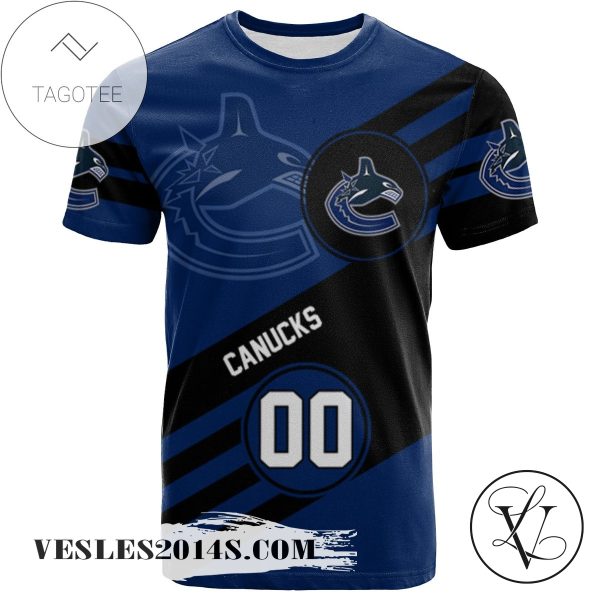 Vancouver Canucks All Over Print T-shirt Sport Style Logo   – NHL