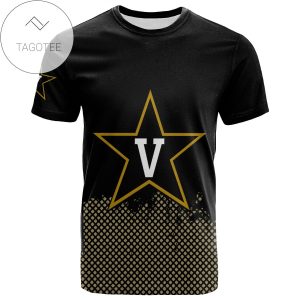 Vanderbilt Commodores All Over Print T-shirt Men’s Basketball Net Grunge Pattern – NCAA