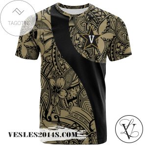 Vanderbilt Commodores All Over Print T-shirt Polynesian   – NCAA