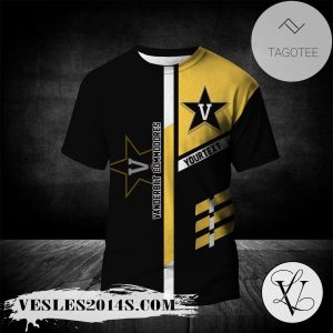 Vanderbilt Commodores Personalized Custom Text All Over Print T-shirt  – NCAA