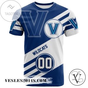 Villanova Wildcats All Over Print T-shirt Sport Style Logo   – NCAA