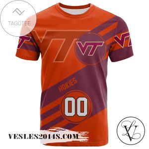 Virginia Tech Hokies All Over Print T-shirt Sport Style Logo   – NCAA