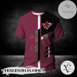 Virginia Tech Hokies Personalized Custom Text All Over Print T-shirt  – NCAA