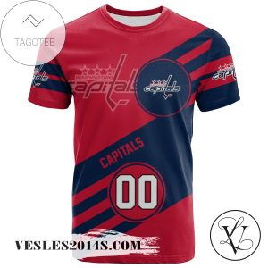 Washington Capitals All Over Print T-shirt Sport Style Logo   – NHL