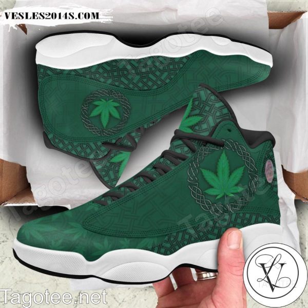 Weed Leaf Irish Celtic Green Air Jordan 13 Shoes