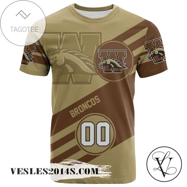 Western Michigan Broncos All Over Print T-shirt Sport Style Logo   – NCAA