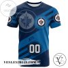 Winnipeg Jets All Over Print T-shirt Sport Style Logo   – NHL