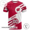 Wisconsin Badgers All Over Print T-shirt Sport Style Logo   – NCAA